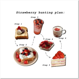 Strawberry Hunting Plan Posters and Art